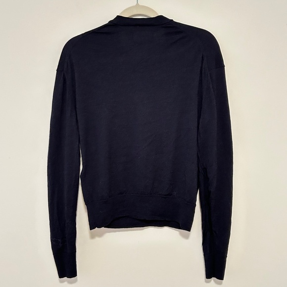 Zadig & Voltaire 100% Merino Wool Navy Blue Emmy Cutout Sweater - Picture 10 of 16